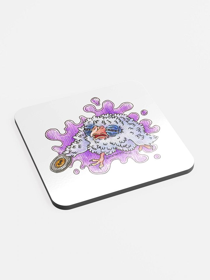 Coin Bird Glossy Cork Coaster product image (2)