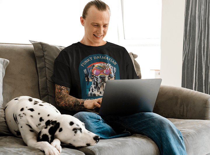 Funky Dalmatian Summer Vibes Regular Fit T-shirt product image (2)