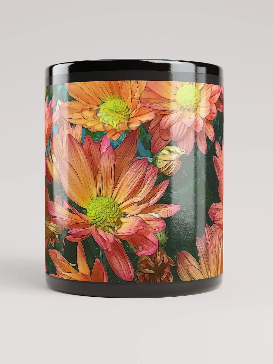 Cream and Pink Daisies Black Coffee Mug product image (9)
