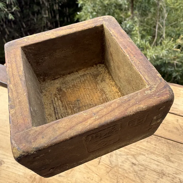 🎎 Antique Japanese Wooden Masu Scoop with Handle – Early Showa to Taisho Era Merchant Tool product image (2)