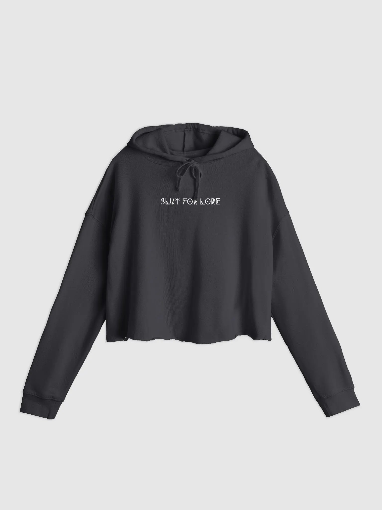 Slut for Lore Cropped Hoodie (White) product image (1)