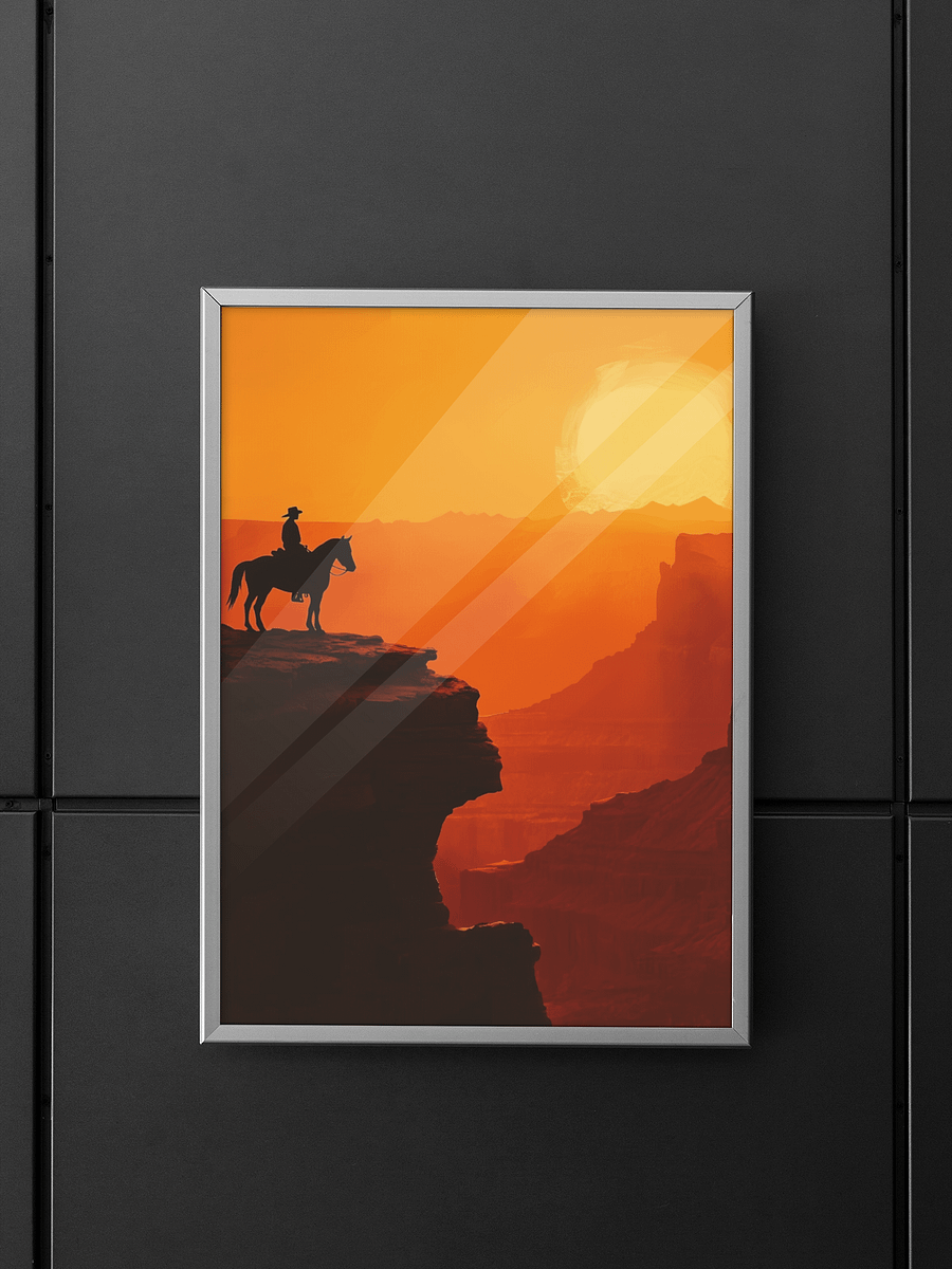 Chase the Sun, Even When the Trail is Rough - Western Sunset Art Poster product image (26)