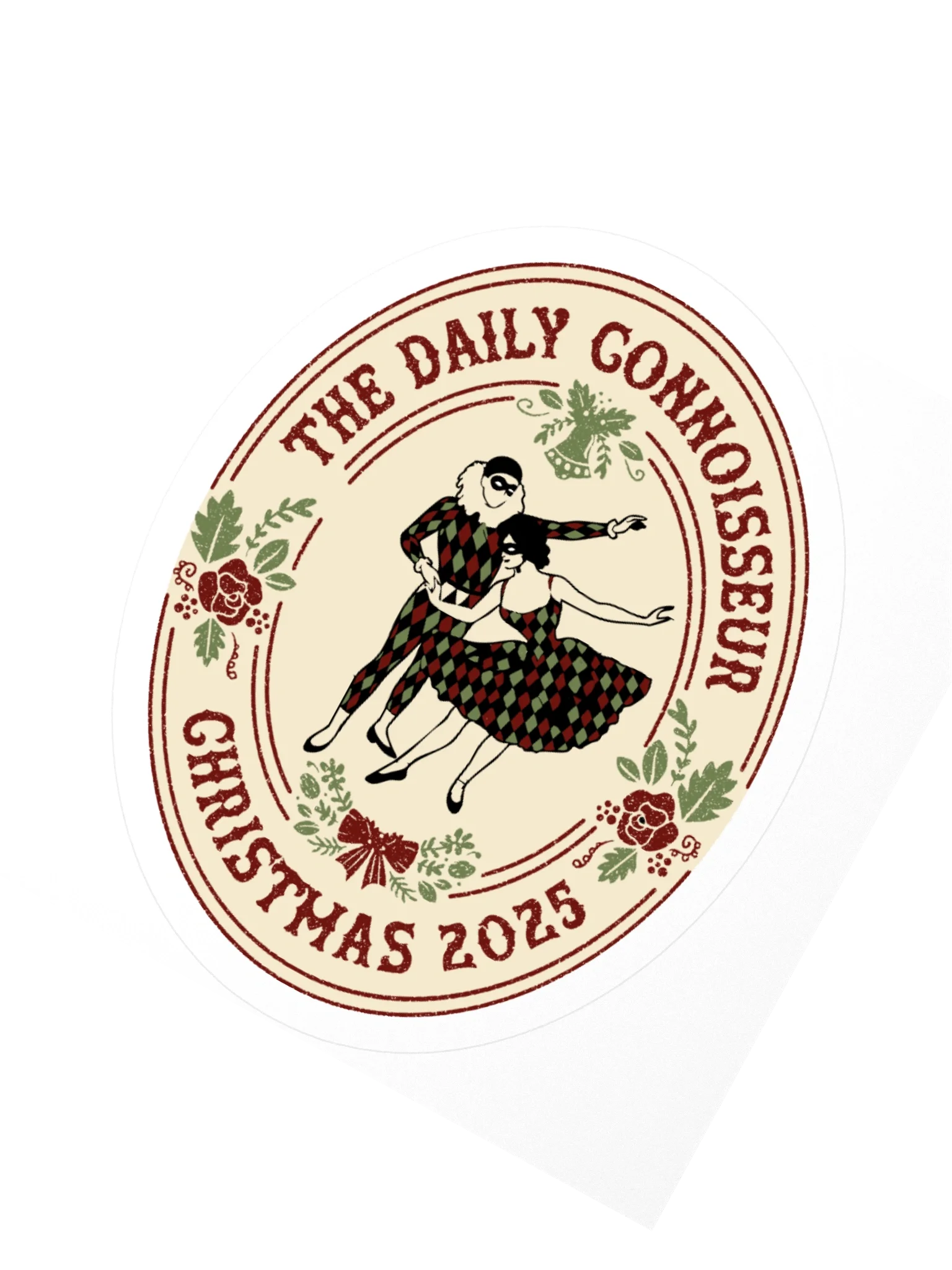 Harlequin Christmas Emblem Stickers - Beige product image (2)