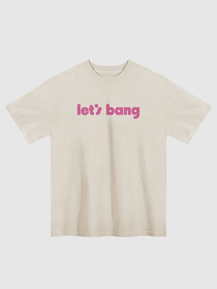 let's bang. white/pink, oversized tee product image (2)