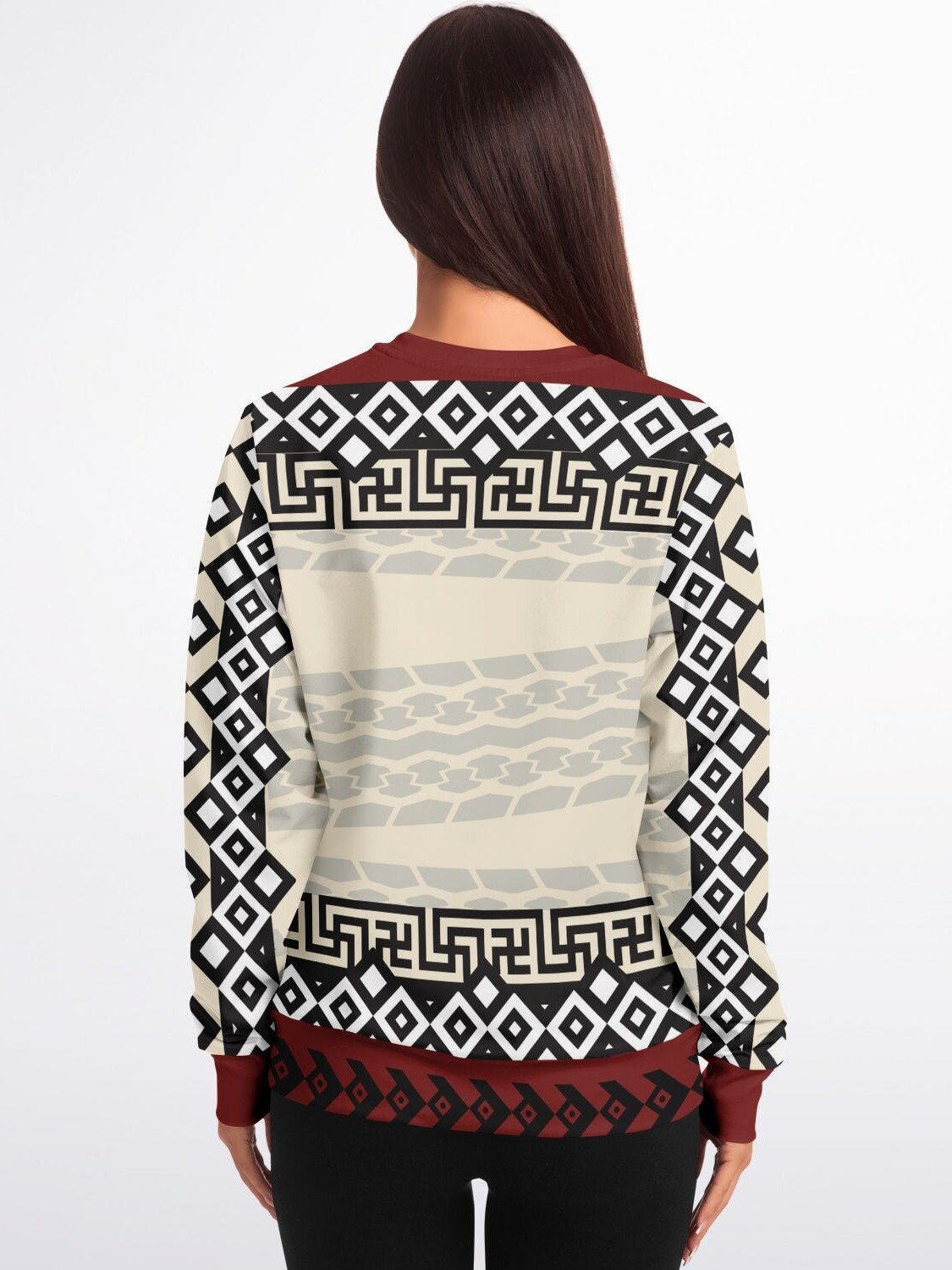 "Forget The Bike Ride The Biker" Sweatshirt | Funny Motorcycle Rider Outfit | Biker Life Sweater | Geometric Pattern Jumper product image (6)