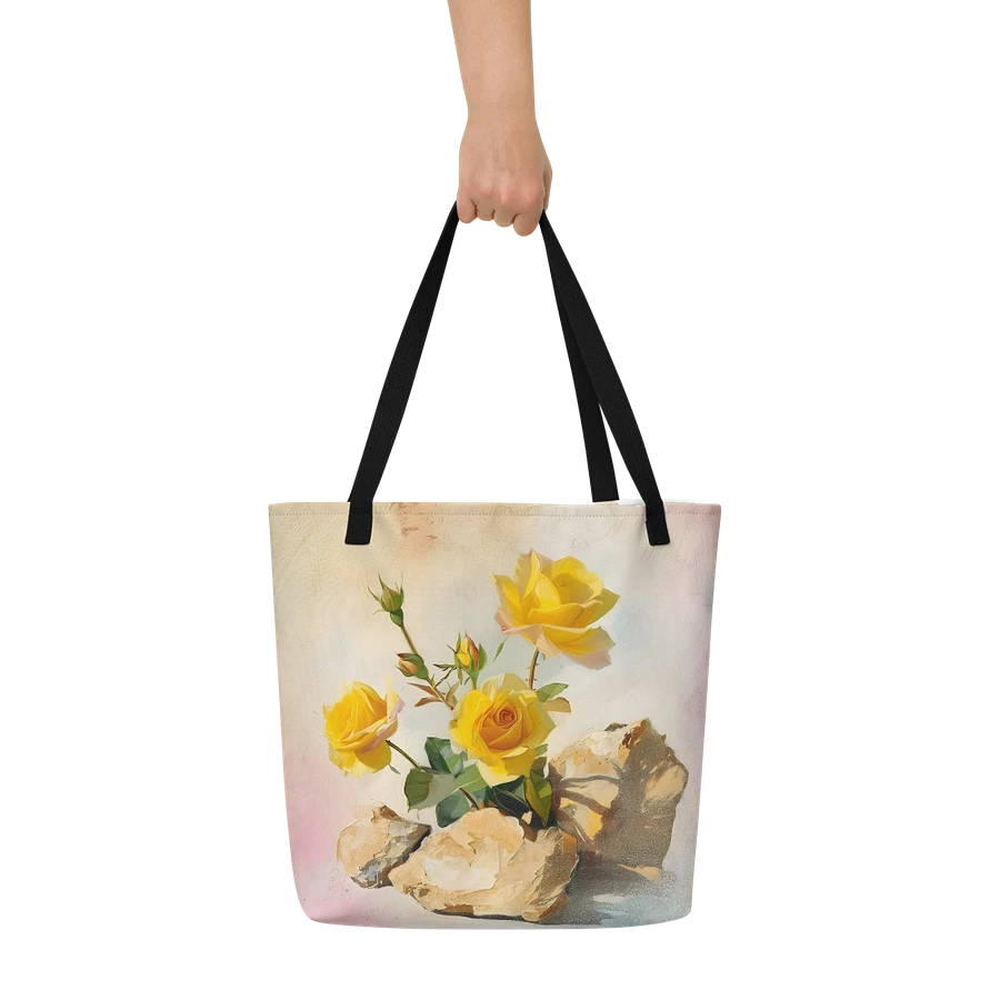 Tote Bag: Vintage Yellow Roses Flowers Floral Design product image (6)