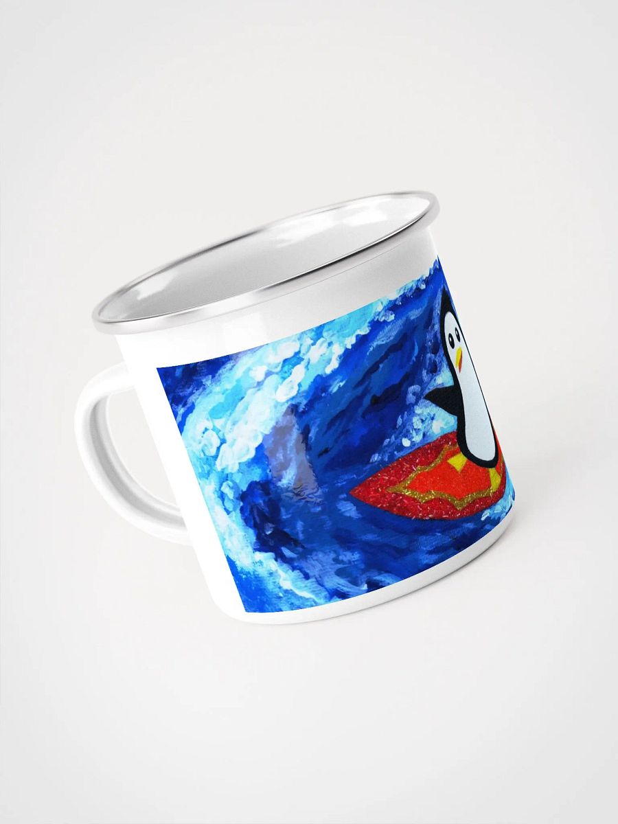 Surfing Penguin Enamel Mug product image (6)