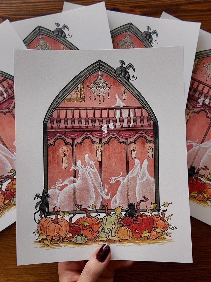 Ghostly Ballroom Print product image (1)