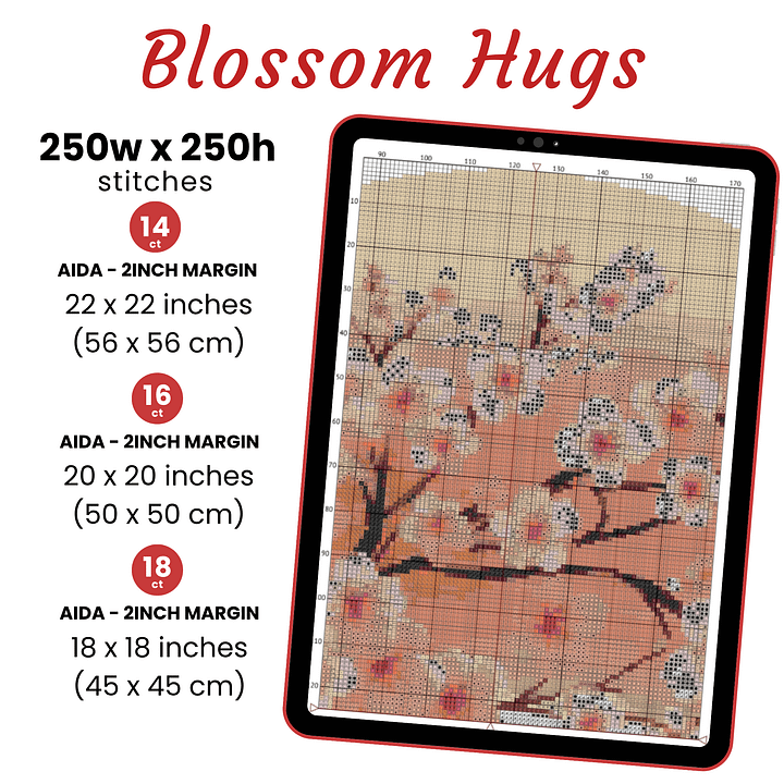 Blossom Hugs Cross Stitch Pattern product image (2)