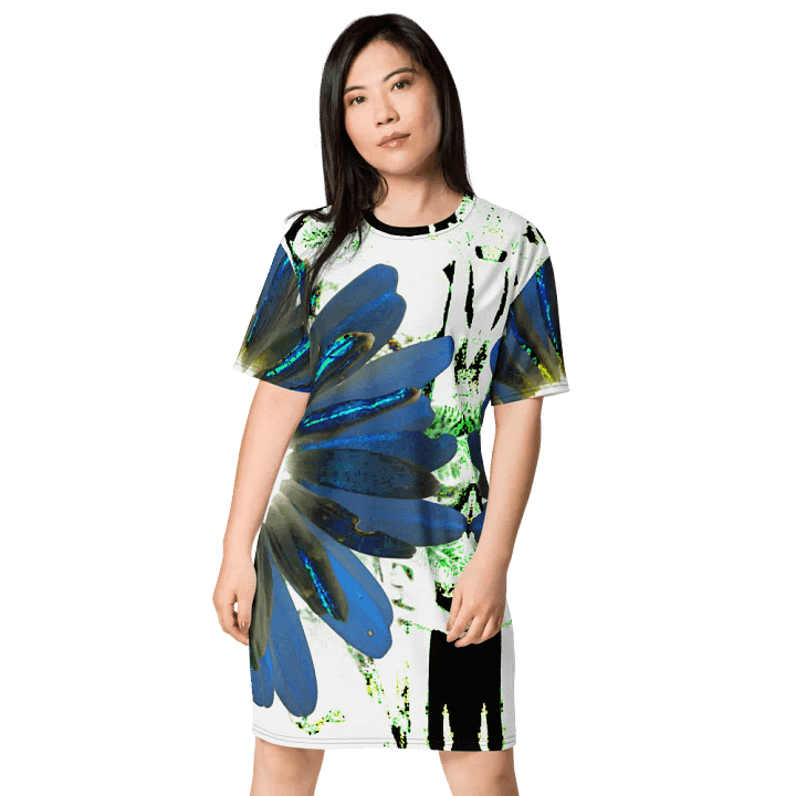 Cool Abstract Daisy Flowers Ladies T Shirt Dress product image (1)