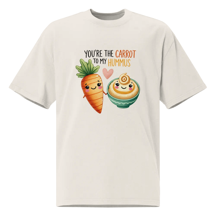 Carrot to my Hummus - Word Pun Oversized Tee product image (3)