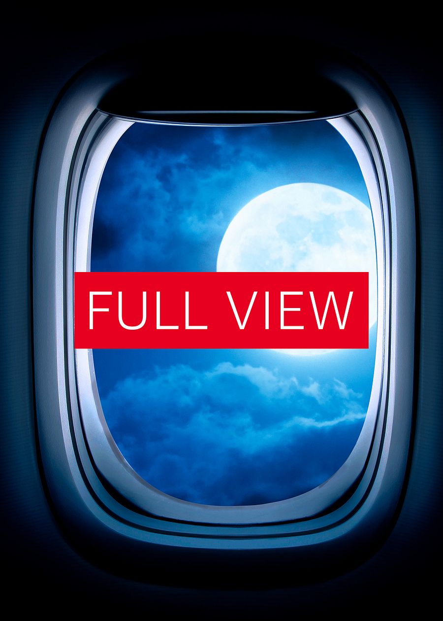 Airplane porthole/window and Moon — Photo paper glossy poster. Space poster, space print, travel gift product image (3)