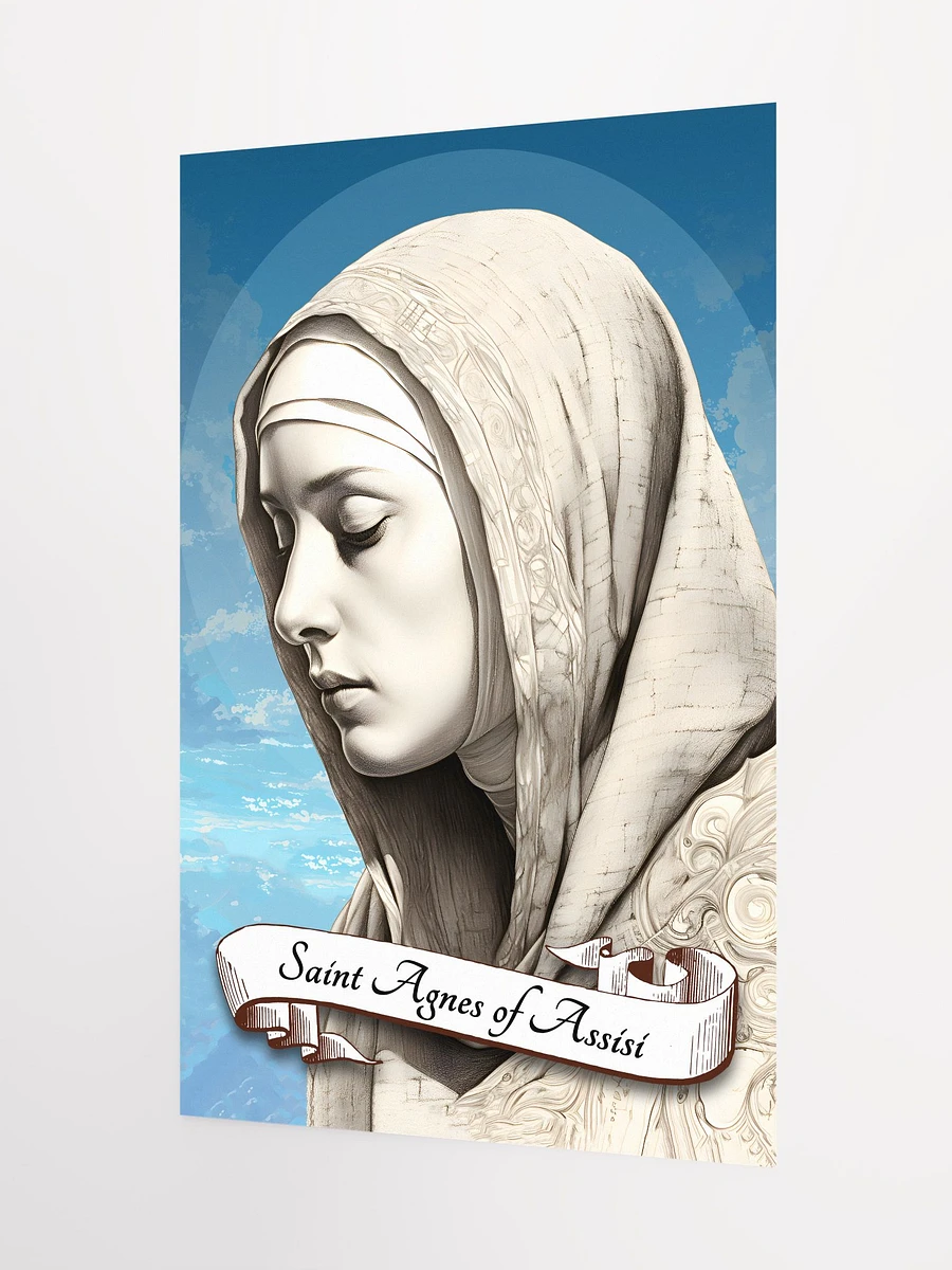 Saint Agnes of Assisi Sister of St Clare, Patron Saint of the Poor Clares, Matte Poster product image (5)