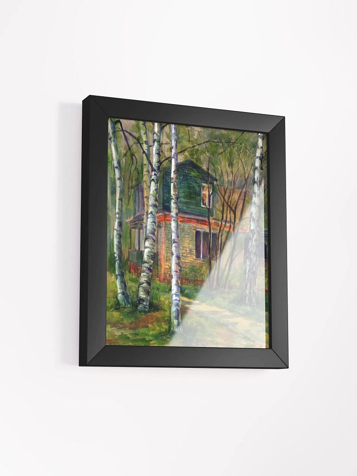 Tranquil Birch Forest Framed Art Print - Dacha in Birch Forest product image (6)
