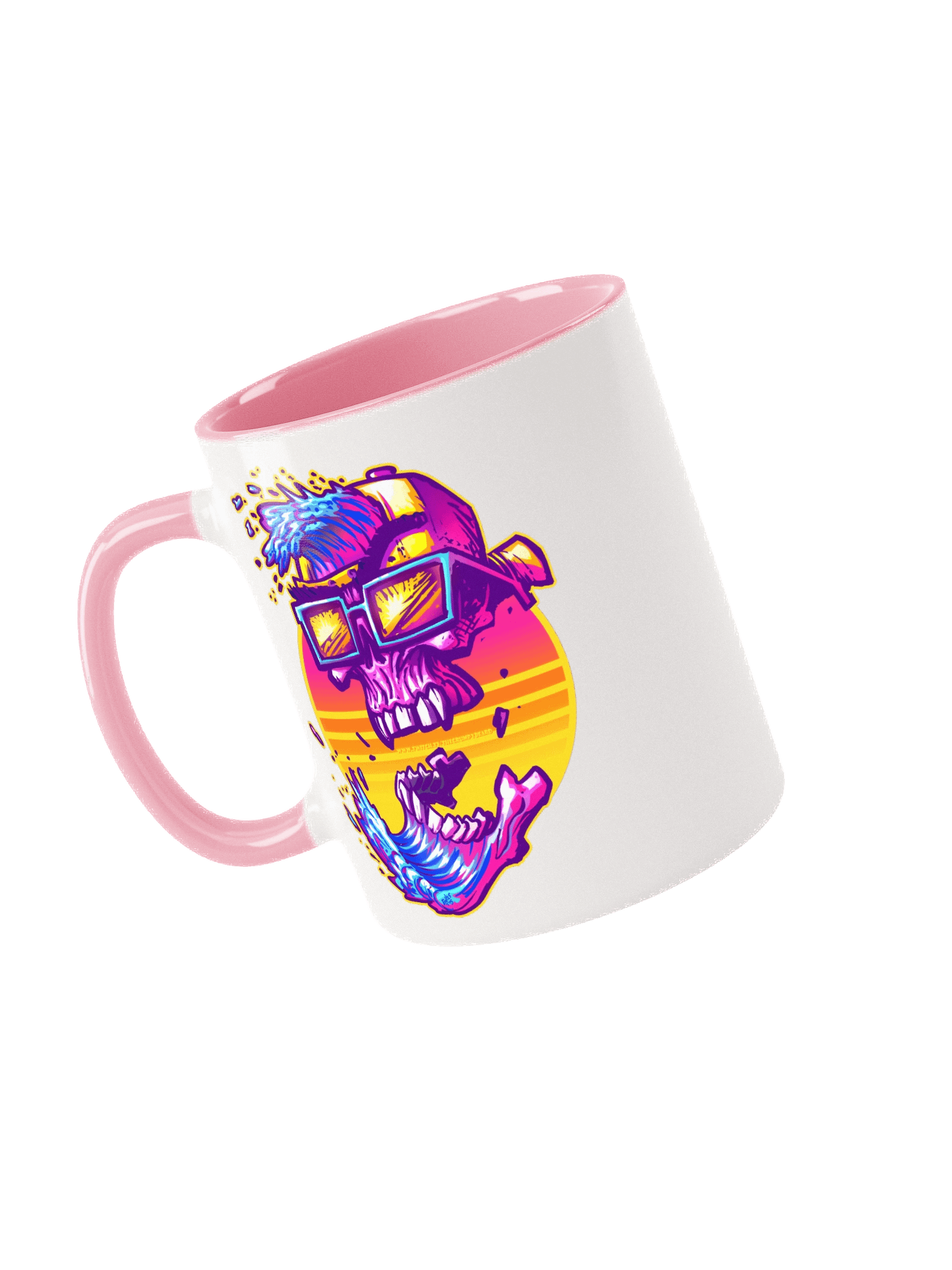 GrumpyBeard WaveSkull - Ceramic Mug with Color Inside product image (3)