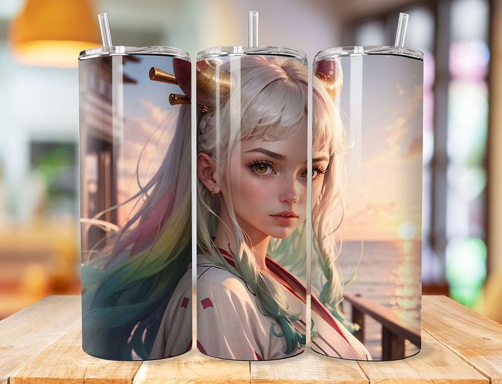 Yamato 20 oz Stainless Steel Tumbler – One Piece Oni Princess Design product image (1)