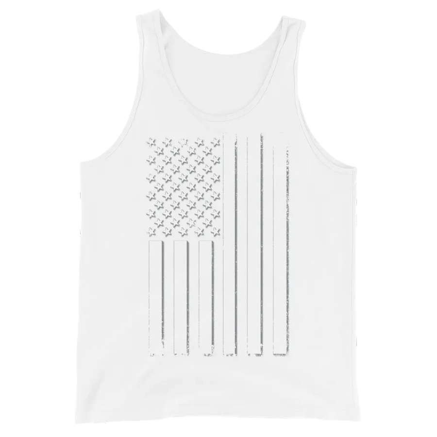 White Out American Flag Tank Top product image (1)