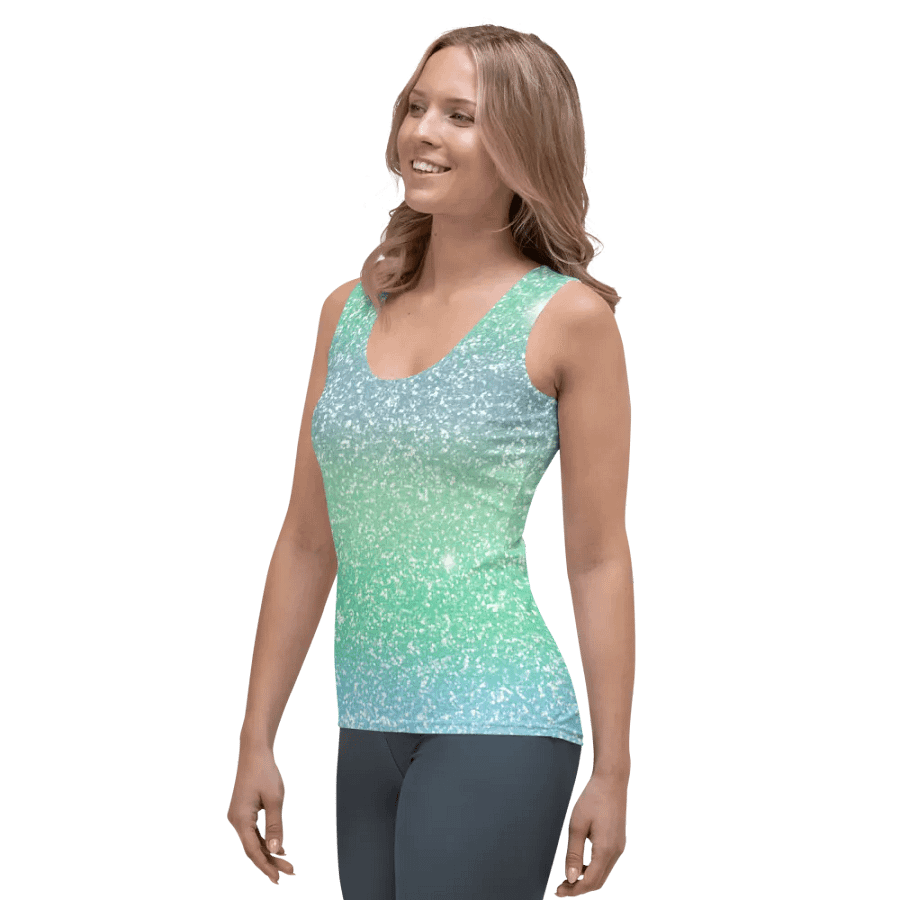 Glitter Unicorn Texture Design Tank Top (8) product image (5)