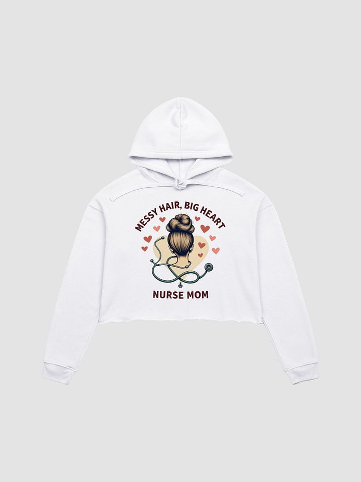 Nurse Mom Big Heart Crop Hoodie product image (2)