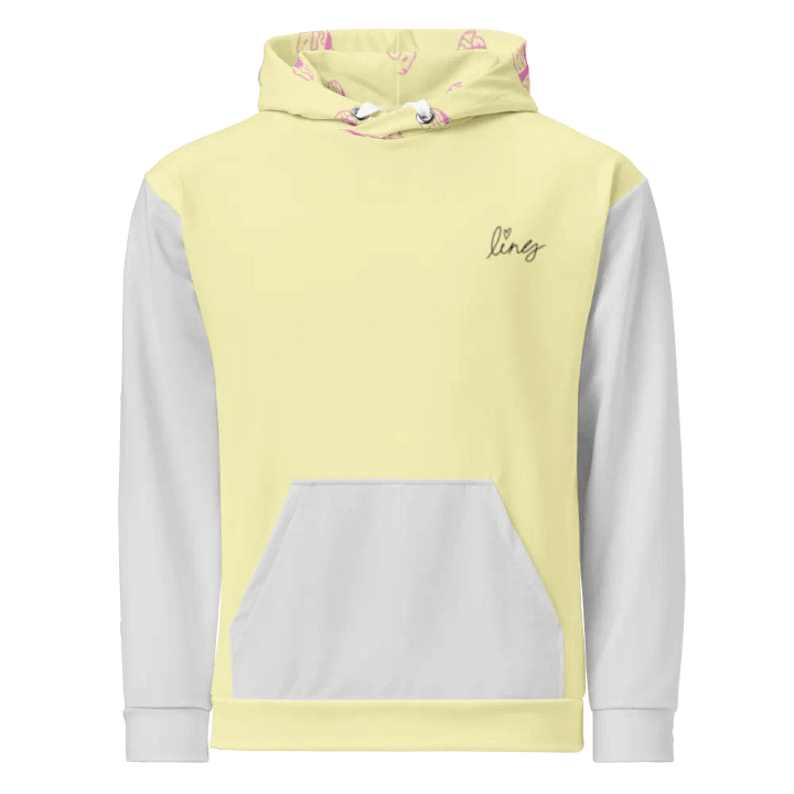 Lingling Kwong Sushi Design Unisex Hoodie (Pale Yellow & Light Gray) product image (1)