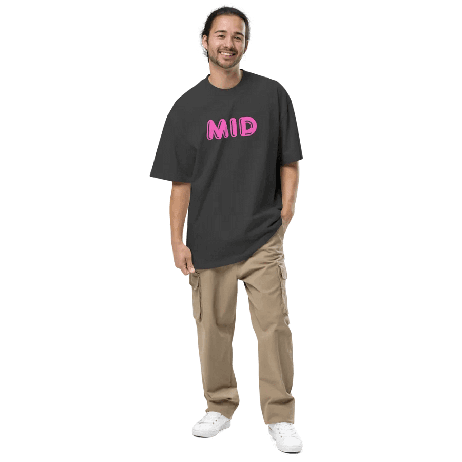 Mid Pink Print Oversized T-shirt product image (7)
