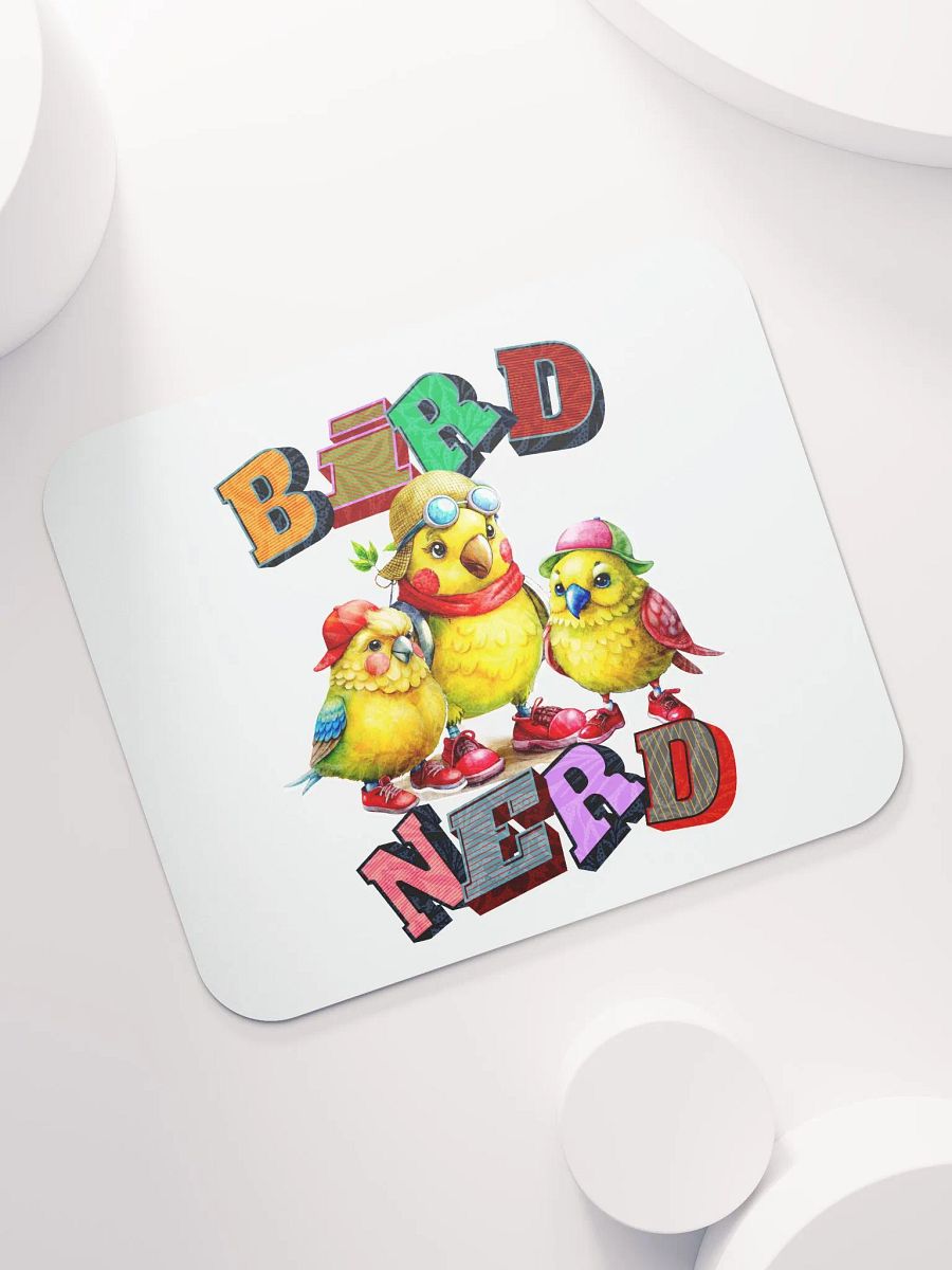 Bird Nerd Yellow Budgie Whimsical Mouse Pad product image (7)