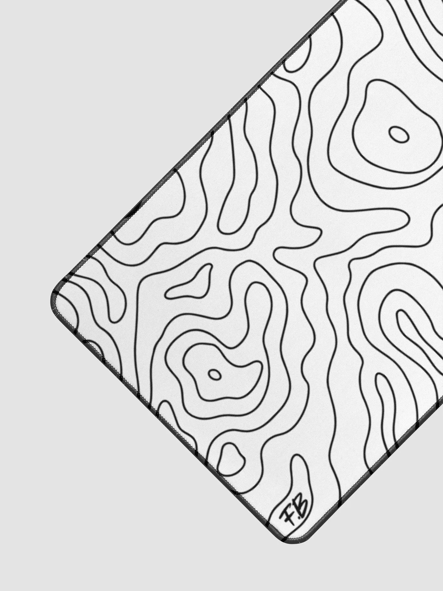 White Topo Mousepad product image (3)