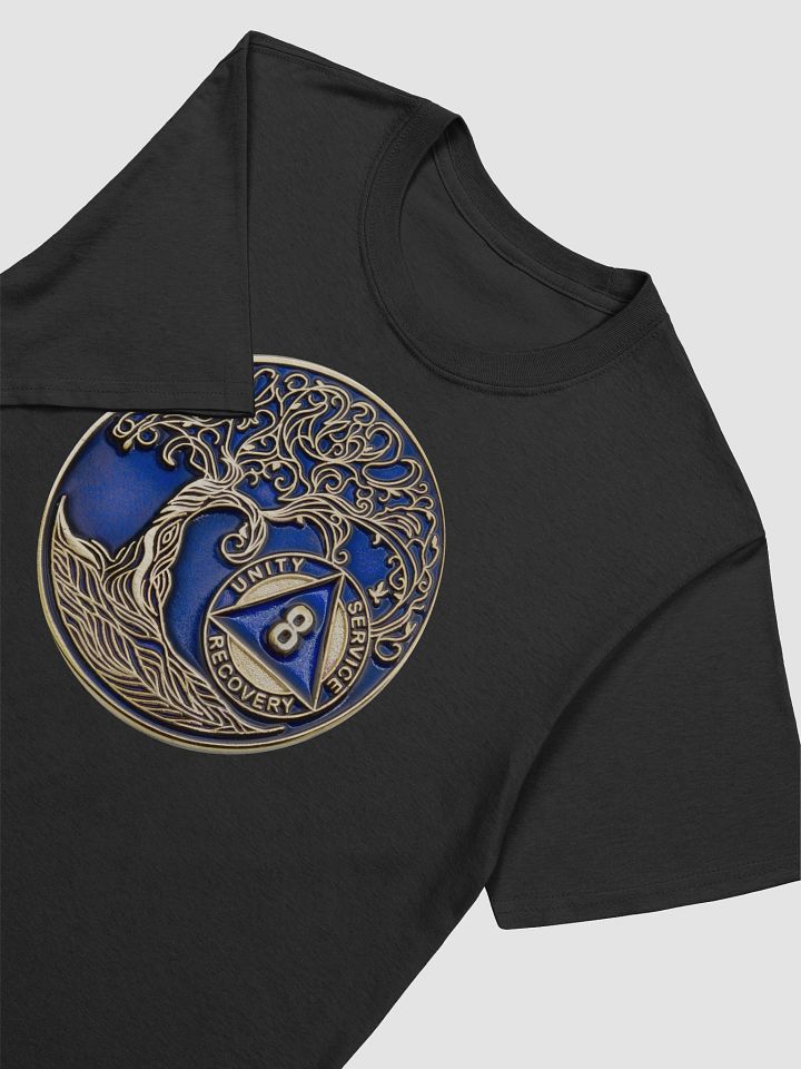 Twisted Tree of Life 8th Year Sobriety Blue Medallion T-Shirt product image (2)