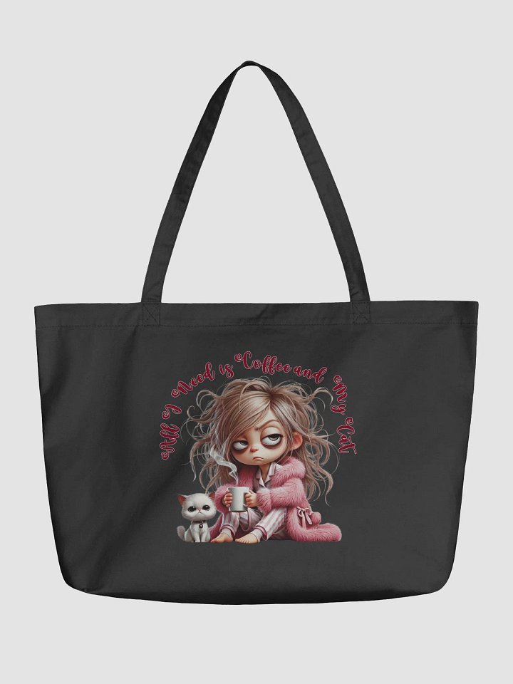 All I Need is Coffee and My Cat Organic Tote Bag product image (2)