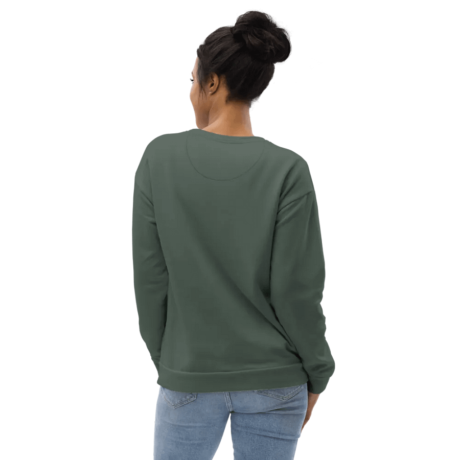 Plain Dark Sage Green Soft Summer Unisex Recycled Polyester Heavyweight Premium Sweatshirt by Treasure Pie product image (11)