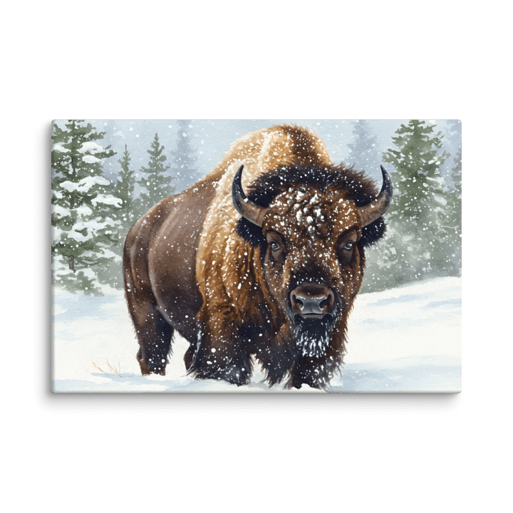 Echoes of Winter: The Bison’s Realm Print product image (1)
