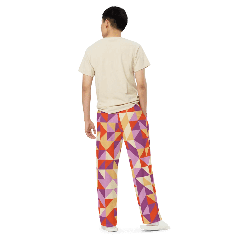 BUIII Dynamic Geometry: Autumn Breeze Wide-Leg Pants product image (5)