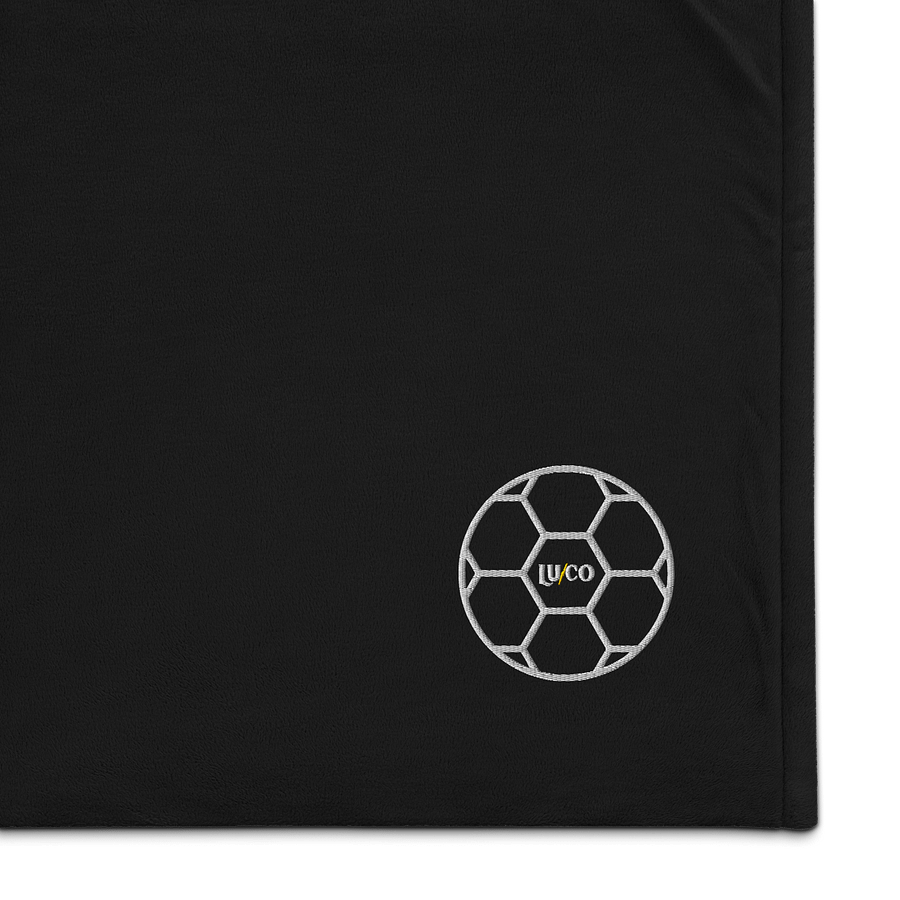 Soccer Ball Embroidered Fleece Blanket product image (1)