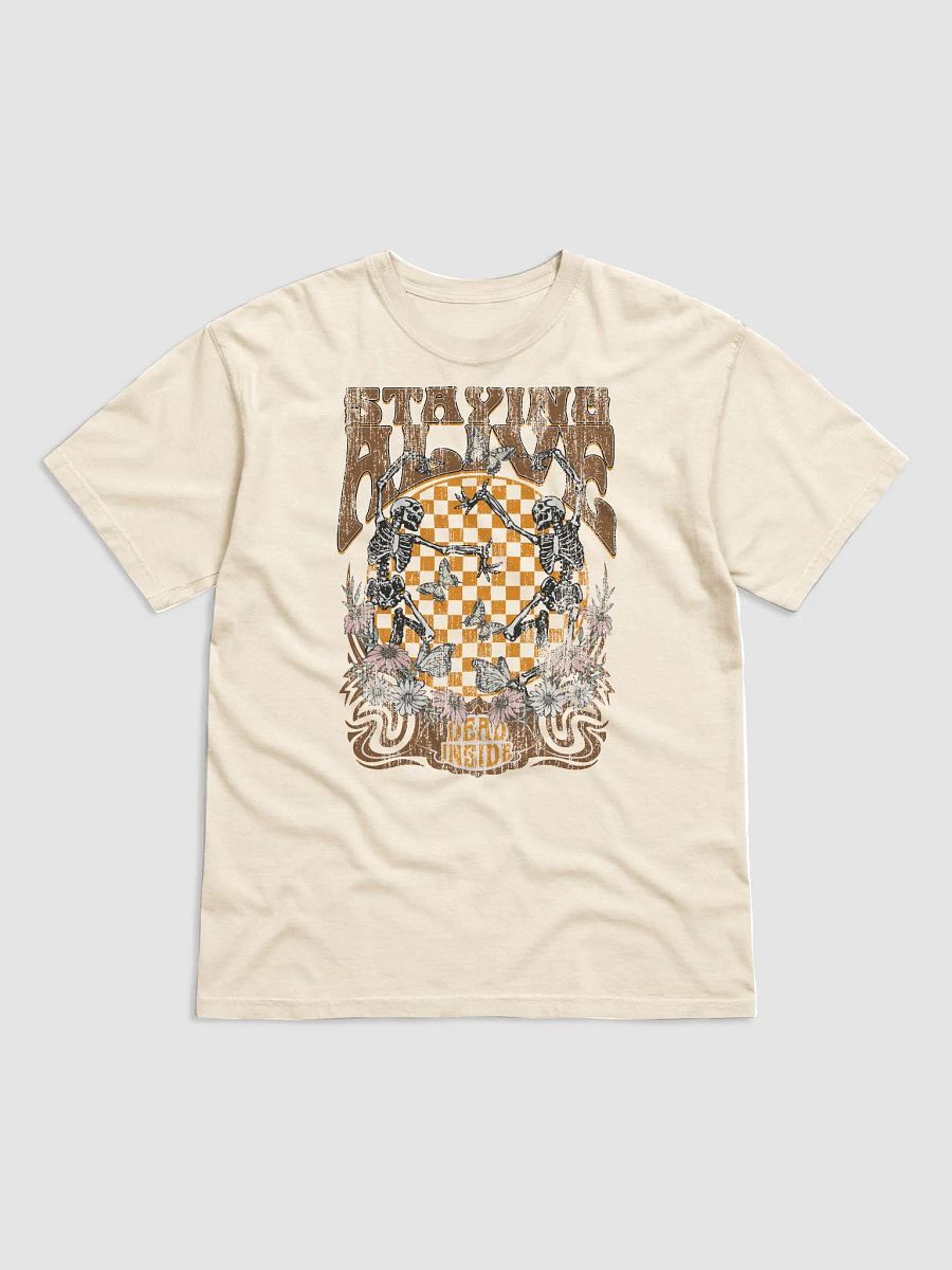 Staying Alive but Dead Inside T-Shirt | Funny Dancing Skeletons for Fall and Halloween product image (13)