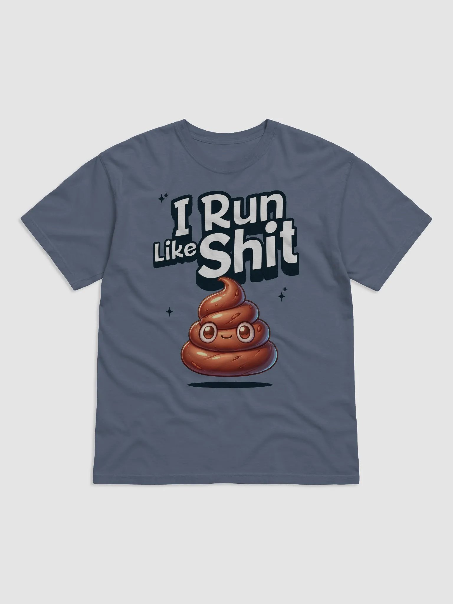 Smiling Poop Emoji 'I Run Like Shit' T-Shirt product image (5)
