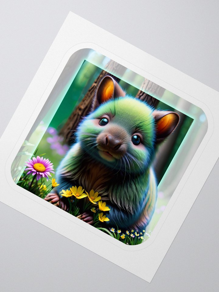 Neon Wombat Kiss Cut Stickers product image (2)