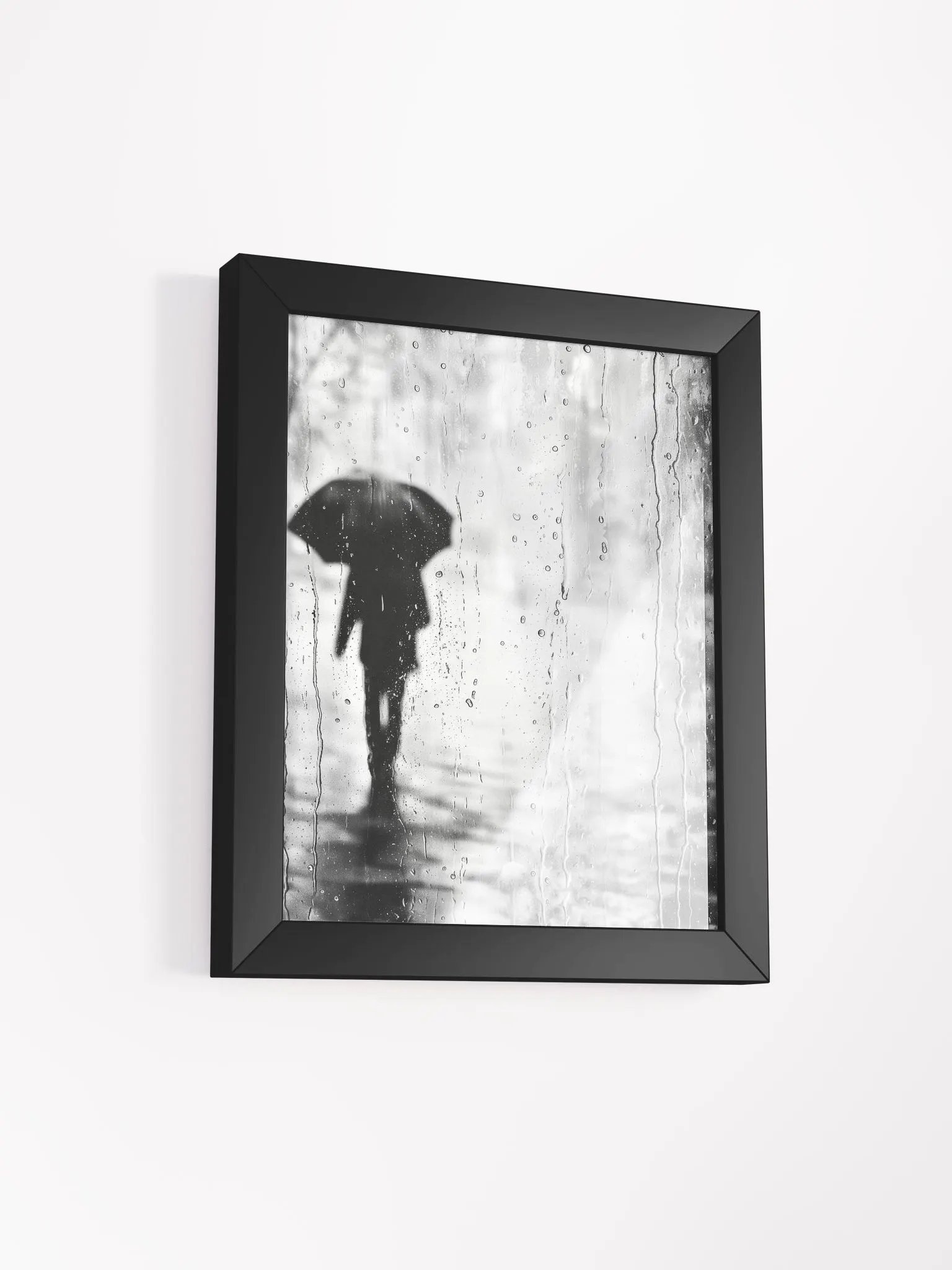 Monochrome Melody - Rainy Abstract Studio Framed Print product image (2)