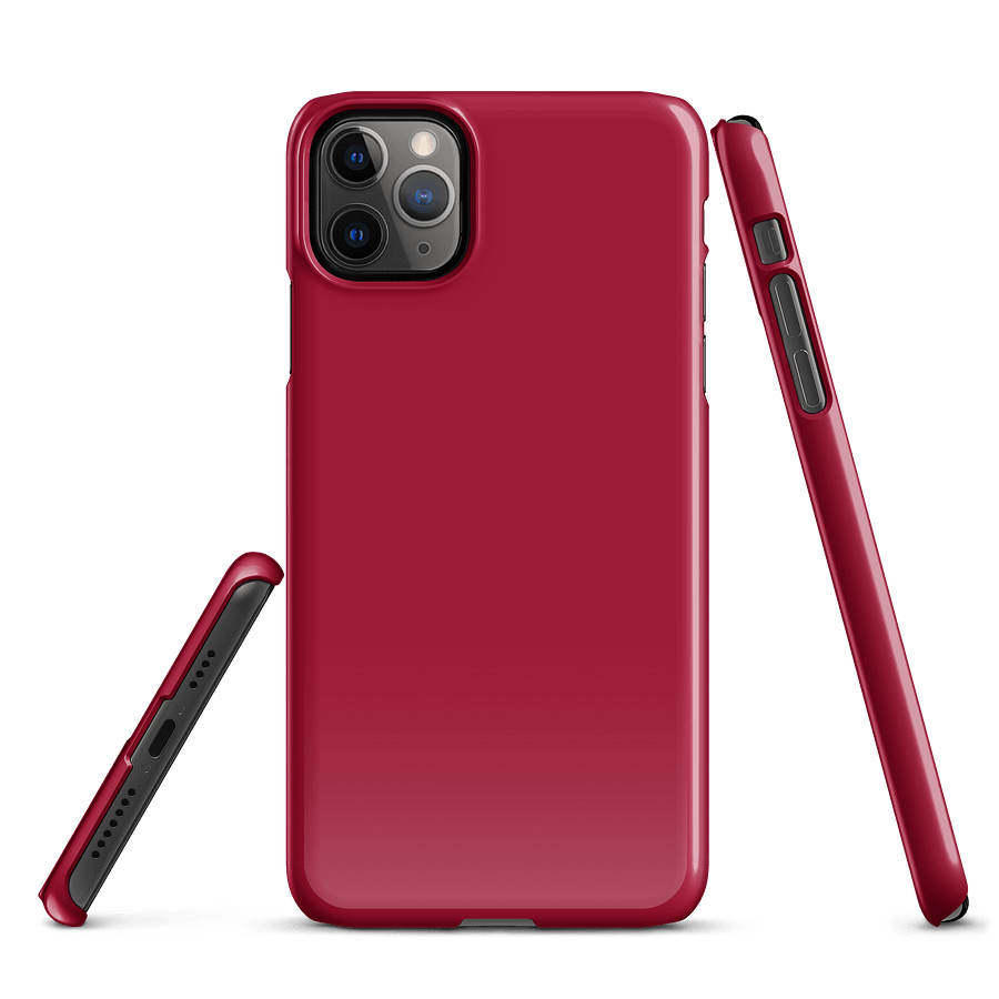 Cherry Red Solid Color iPhone® Glossy Snap Case product image (3)