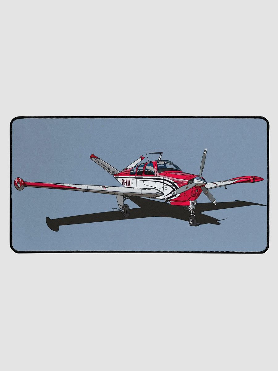 Bonanza V35 Digital Aviation Art Illustration Desk Mat Ideal Pilot Gift with Blue Background product image (1)