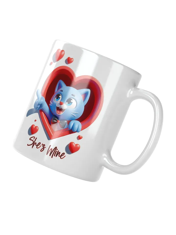 Adorable Cat Love Mug -She's Mine! product image (4)