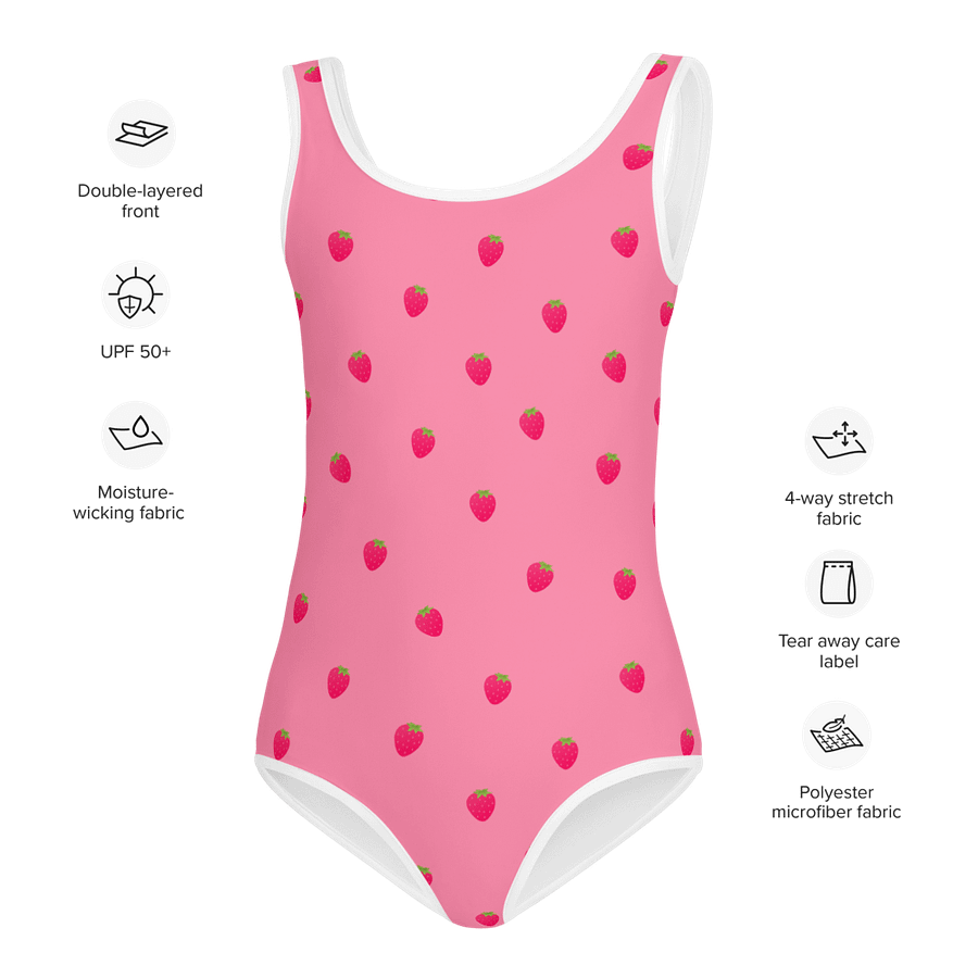 Lots of strawberries kids swimsuit product image (3)