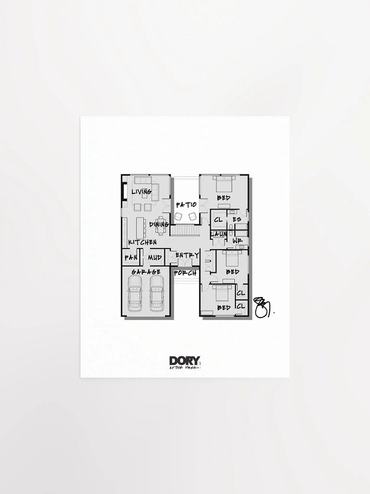 Alphabet Floor Plan Poster - H product image (1)