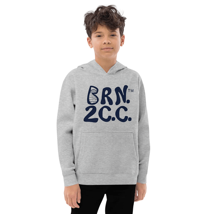 Boys' | BOURNE to Cape Cod™ | DTG Vintage Print | Youth Hooded Fleece Pullover | Cozy Coastal Adventure | Navy Logo product image (1)