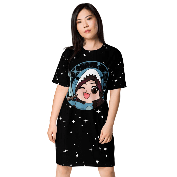 Kiss T-shirt Dress (Black Starry) product image (1)