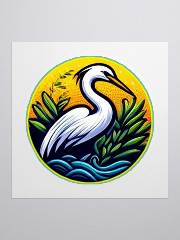 Ethereal Heron Kiss Cut Stickers product image (1)