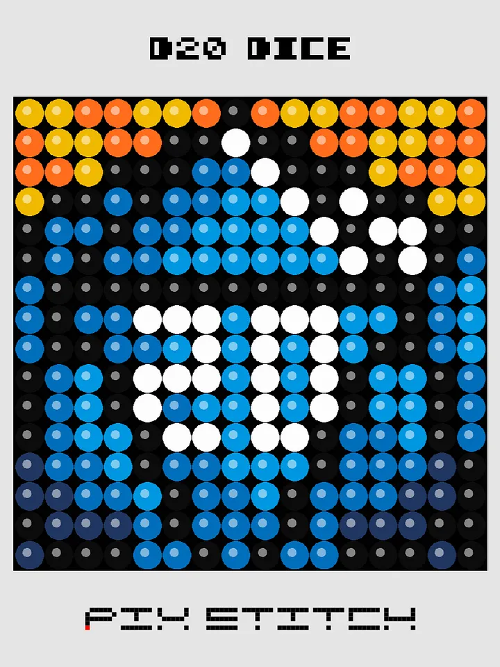 D20 Dice Pixel Art product image (1)