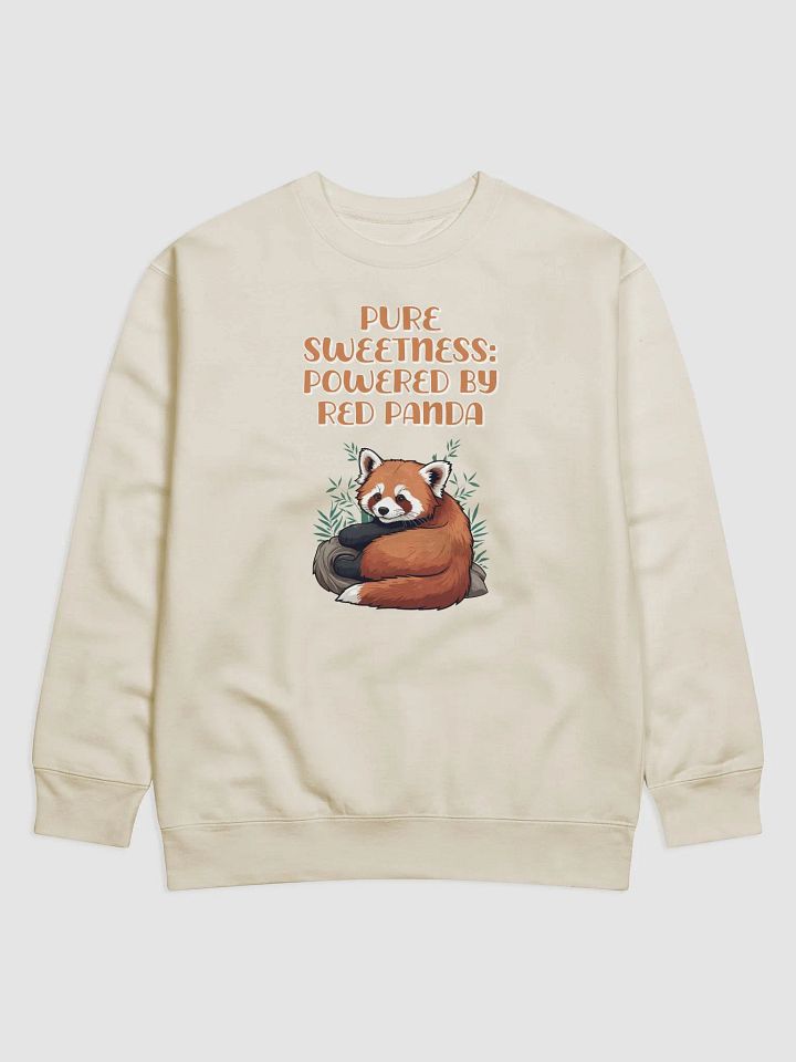 Pure Sweetness: Powered By Red Panda - Cute Animal Design Sweatshirt product image (4)