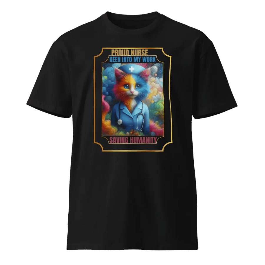 Whimsical Nurse Cat Unisex T-Shirt product image (1)