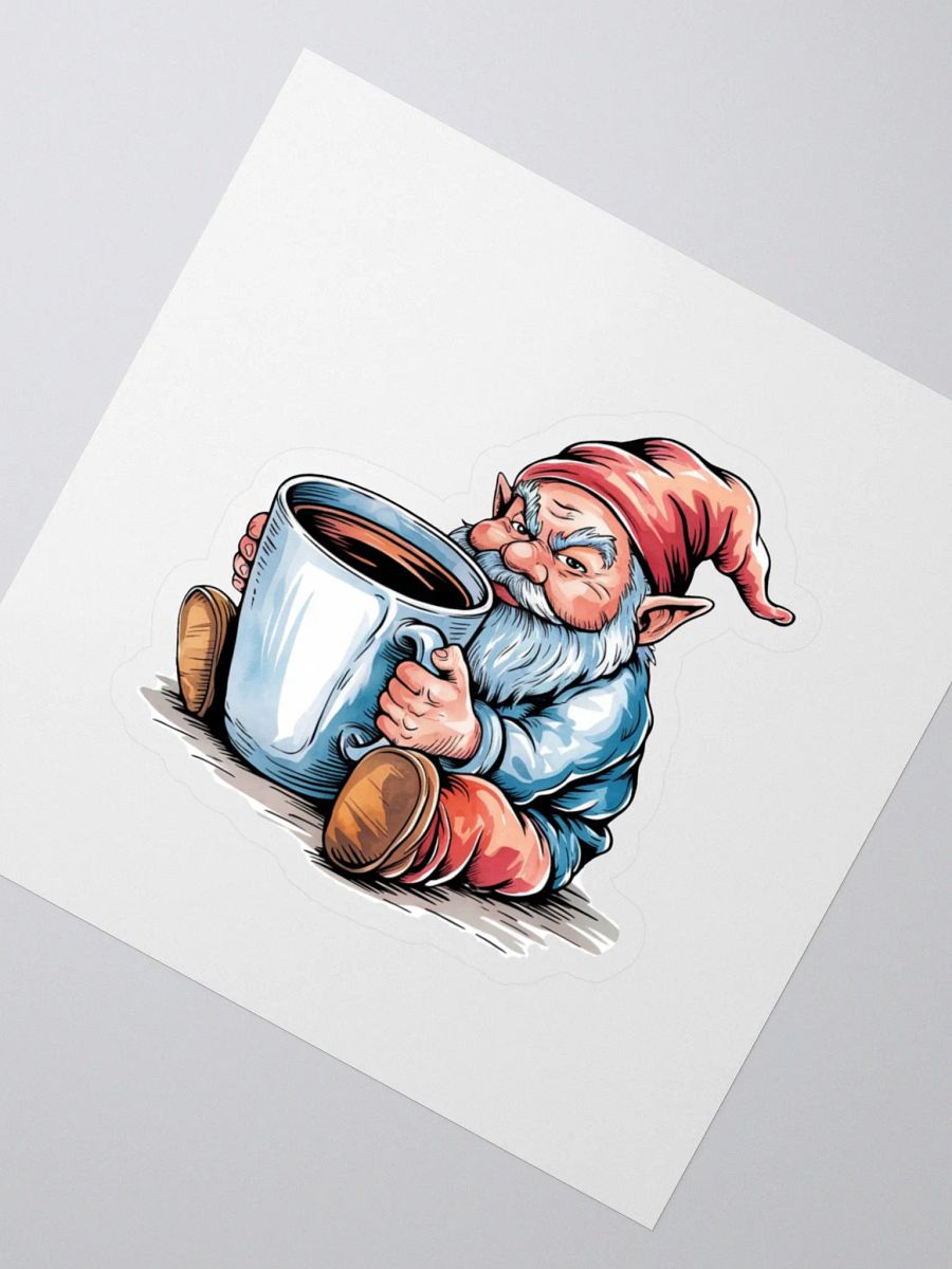 Coffee before Gnomie Sticker product image (2)