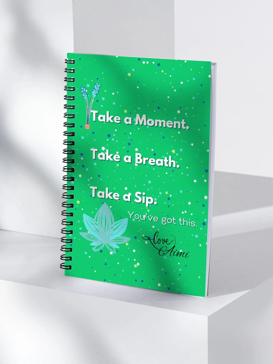 Green Take a Moment Spiral Notebook product image (4)